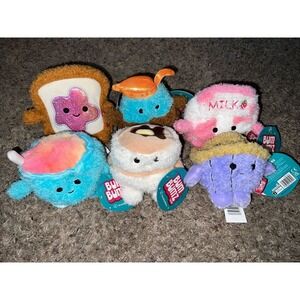 6 LOT Bum Bumz‎ Russ Toy Plush - 4.5" BreakfastBumz Collectible Bean Bags NWT